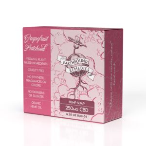 Grapefruit Patchouli Moisturizing Antioxidant Hemp Soap with 250mg of CBD (4.25 oz)