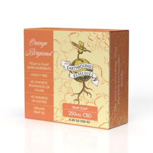 Orange Bergamot Moisturizing Antioxidant Hemp Soap with 250mg of CBD (4.25 oz)