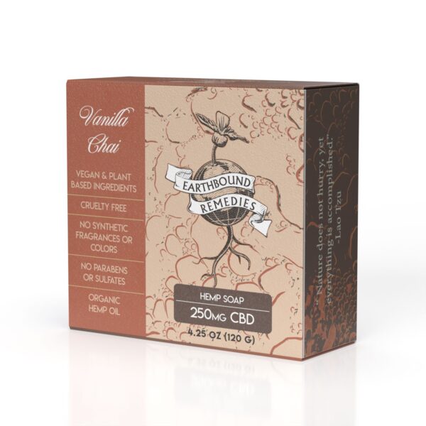 Vanilla Chai Moisturizing Antioxidant Hemp Soap with 250mg of CBD (4.25 oz)