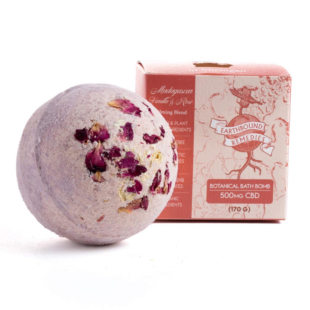 madagascar vanilla and rose bath-bomb product shot