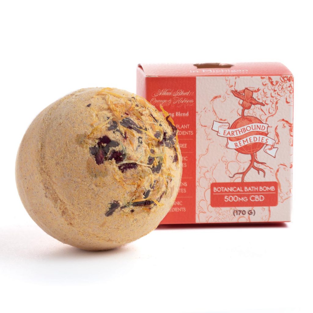 Botanical Bath Bomb (500mg CBD) - Sicilian Blood Orange & Hibiscus ...